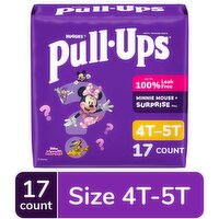 Pull-Ups Girls' 4T-5T (38-50 lbs) Disney Junior Minnie Training Pants, 17 Each