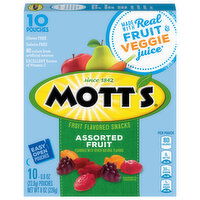 Mott's Fruit Flavored Snacks, Assorted Fruit, 10 Each