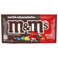 M&M's Chocolate Candies, Milk Chocolate, Share Size, 3.14 Ounce