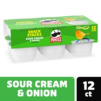 Pringles Snack Stacks Potato Crisps Chips, Sour Cream and Onion, Snack Stacks, 8.8 Ounce