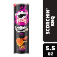 Pringles Scorchin' Potato Crisps Chips, BBQ, 5.5 Ounce