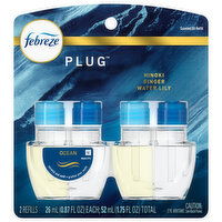 Febreze Plug Scented Oil Refill, Hinoki Ginger Water Lily, 2 Each