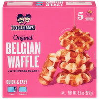 Belgian Boys Belgian Waffle, with Pearl Sugar, Original, 5 Each