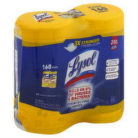 Lysol Disinfecting Wipes, Lemon & Lime Blossom Scent, 2 Each