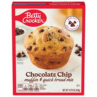 Betty Crocker Muffin & Quick Bread Mix, Chocolate Chip, 14.75 Ounce