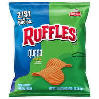 Ruffles Potato Chips, Queso Cheese Flavored, 1 Ounce