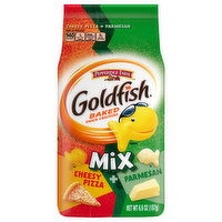 Goldfish Snack Crackers, Baked, Mix, Cheesy Pizza + Parmesan, 6.6 Ounce