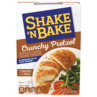 Shake 'N Bake Coating Mix, Seasoned, Crunchy Pretzel, 2 Each