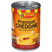 Ricos Cheese Sauce, Cheddar, Premium, 15 Ounce