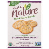 Back to Nature Crackers, Stoneground Wheat, Organic, 6 Ounce