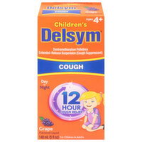 Delsym Cough, Children's, Liquid, Grape Flavored, 5 Fluid ounce