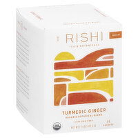 Rishi Tea, Organic, Caffeine-Free, Turmeric Ginger, Sachets, 15 Each