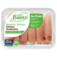 Just Bare Boneless Skinless Chicken Tenderloins, 14 Ounce