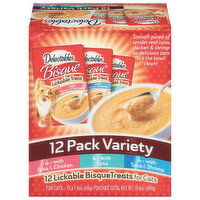 Delectables Lickable Bisque Treats, 12 Pack Variety, 12 Each