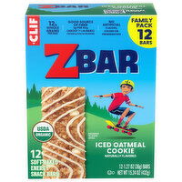 Zbar Soft-Baked Iced Oatmeal Cookie Energy Snack Bars Family Pack, 12 Each