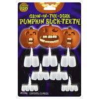 Pumpkin Pro Pumpkin Buck Teeth, Glow-in-the-Dark, 7 Each