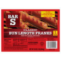 Bar S Classic Bun Length Franks, 16 Ounce