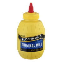 Plochmans Mustard, Yellow, Original Mild, 10.5 Ounce