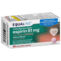 Equaline Aspirin, Chewable, Cherry. 81mg, 36 Each