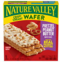 Nature Valley Crispy Creamy Pretzel Peanut Butter Wafer Bars, 5 Each