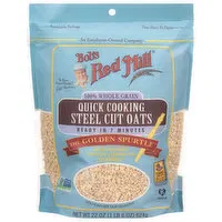 Bob's Red Mill Oats, Steel Cut, Quick Cooking, 22 Ounce