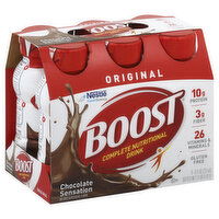 Boost Nutritional Drink, Complete, Original, Chocolate Sensation, 6 Each