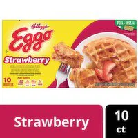 Eggo Frozen Waffles, Strawberry, Easy Breakfast, 12.3 Ounce