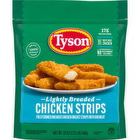 Tyson Lightly Breaded Frozen Chicken Strips, 20 oz Bag, 20 Ounce