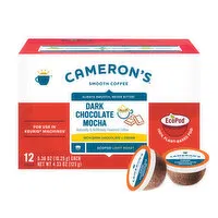 Cameron's Coffee EcoPods, Flavored, Dark Chocolate Mocha Light Roast, 12 Each