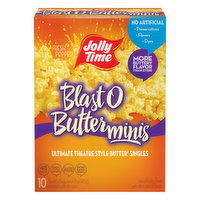 Jolly Time Microwave Popcorn, Blast O Butter, Minis, Singles, 10 Each