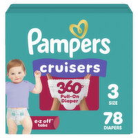 Pampers Cruisers 360 Diapers, Size 3, 78 Each