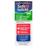 Safetussin Cough+Chest Congestion, DM, Non-Drowsy, 8 Fluid ounce