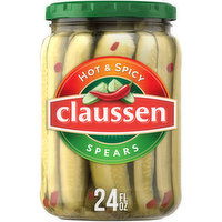 Claussen Hot & Spicy Pickle Spears, 24 Fluid ounce