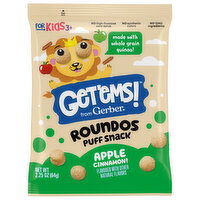 Gerber Get'ems! Puff Snack, Roundos, for Kids 3+, Apple Cinnamon, 2.25 Ounce