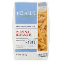 Delallo Penne Rigate, No.36 Cut, 16 Ounce