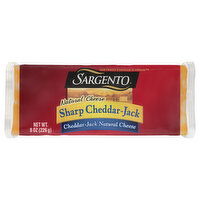 Sargento Cheese, Natural, Sharp Cheddar-Jack, 8 Ounce