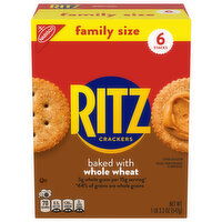 RITZ Whole Wheat Crackers, Family Size, 19.3 Ounce