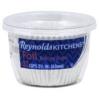 Reynolds Kitchens Baking Cups, Foil, 2-1/2 Inches, 32 Each