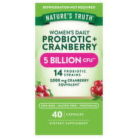 Nature's Truth Probiotic + Cranberry, Women's Daily, 3000 mg, Capsules, 40 Each