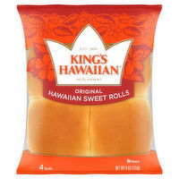 King's Hawaiian Hawaiian Sweet Rolls, Original, 4 Each