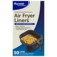 Reynolds Kitchens Air Fryer Liners, Unbleached Parchment, 9 Inch, 50 Each