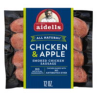 Aidells Smoked Chicken Sausage, Chicken & Apple (4 Fully Cooked Links), 12 Ounce