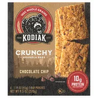 Kodiak Granola Bars, Crunchy, Chocolate Chip, 6 Each