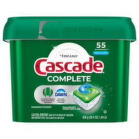 Cascade Complete ActionPacs Fresh Scent Dishwasher Detergent, 55 Each