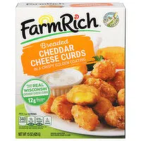 Farm Rich Cheddar Cheese Curds, Breaded, 15 Ounce