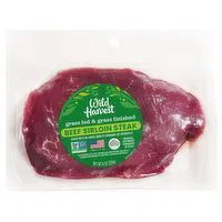 Wild Harvest Grass Fed Sirloin Steak, 8 Ounce