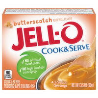 Jell-O Butterscotch Pudding & Pie Filling Mix, 3.5 Ounce