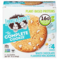 Lenny & Larry's The Complete Cookie Cookies, White Chocolate Flavored Macadamia, 4 Each