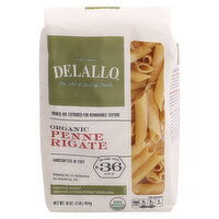 Delallo Penne Rigate, Organic, No. 36 Cut, 16 Ounce