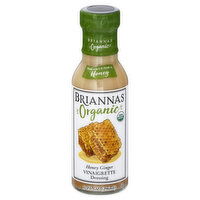 Briannas Organic Dressing, Vinaigrette, Honey Ginger, 10 Ounce